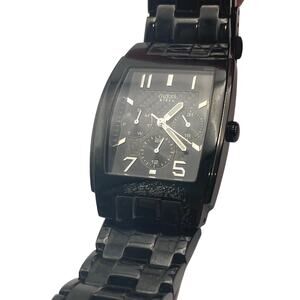 Guess Steel G10550G Mens Watch 33mm - New Battery - Day Date WR Wrist 6.25